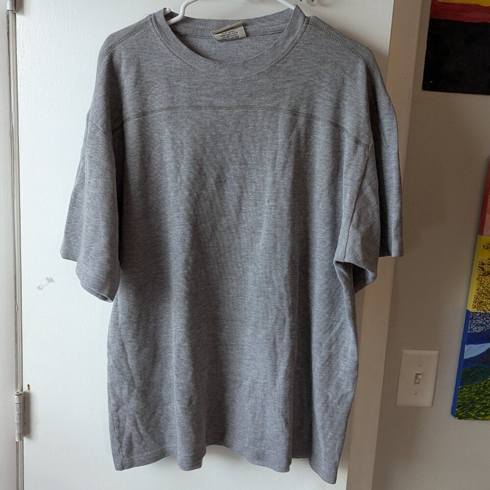 Vintage Platinum Fubu Gray Cotton Men's T Shirt Size Large